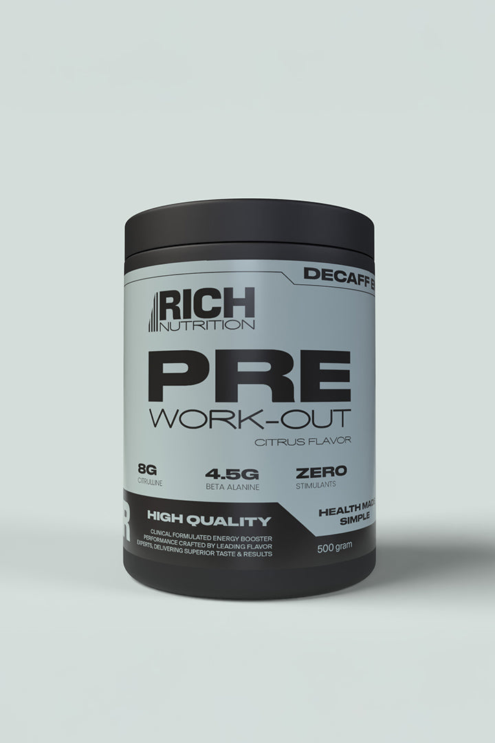 RichNutrition Pre-Workout Citrus Decaff zonder cafeïne