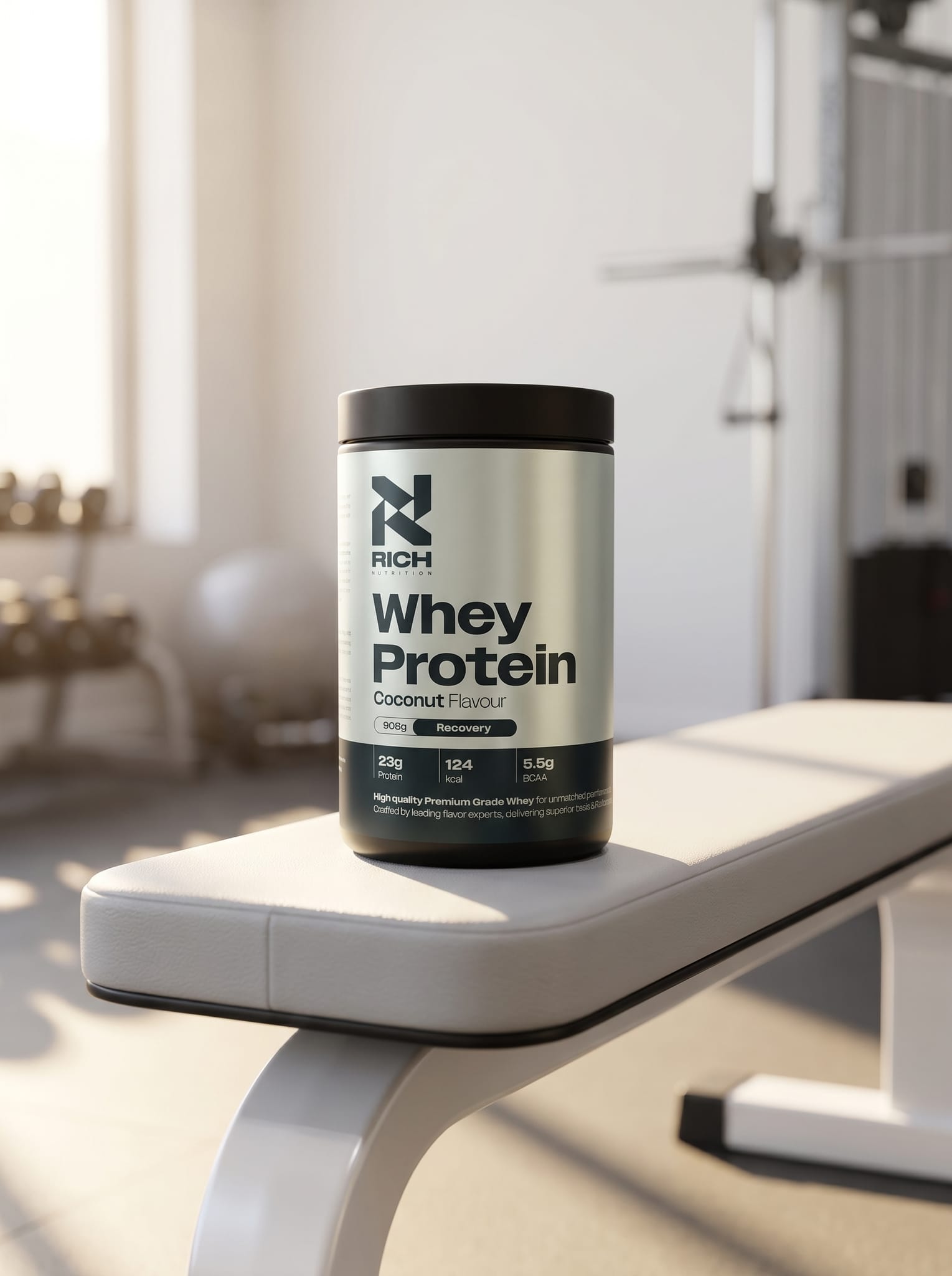 RichNutrition Whey Protein Coconut op gymbank